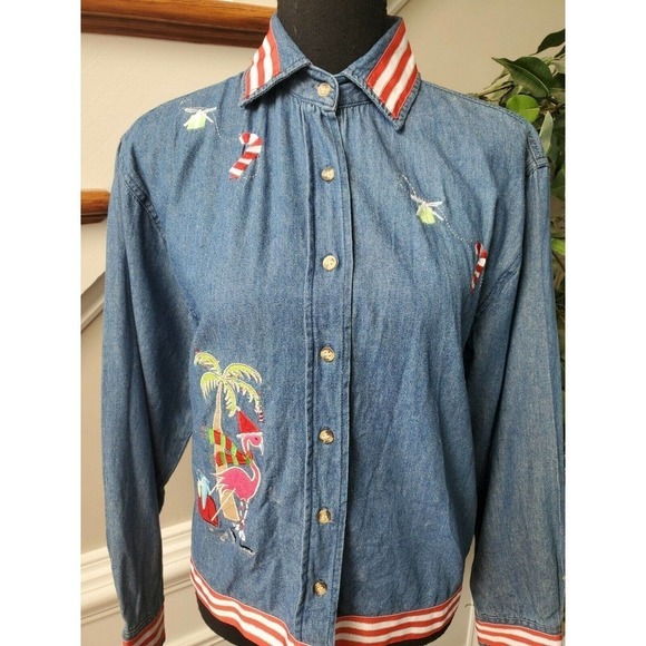 Light House Apparel Blue 100% Cotton Vintage Shirt - Picture 2 of 11